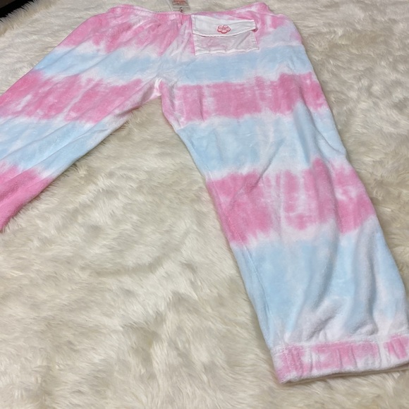 🎀 LoveShackFancy Santinella Tie-dye Joggers XL Pink White Blue - Picture 10 of 17